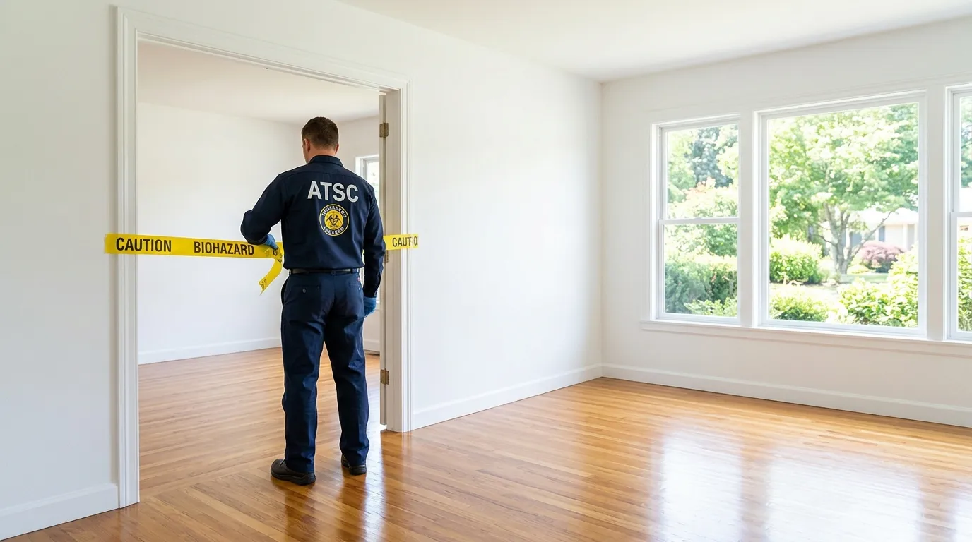 Certified biohazard cleanup crew performing Decomposition Cleanup in San Antonio